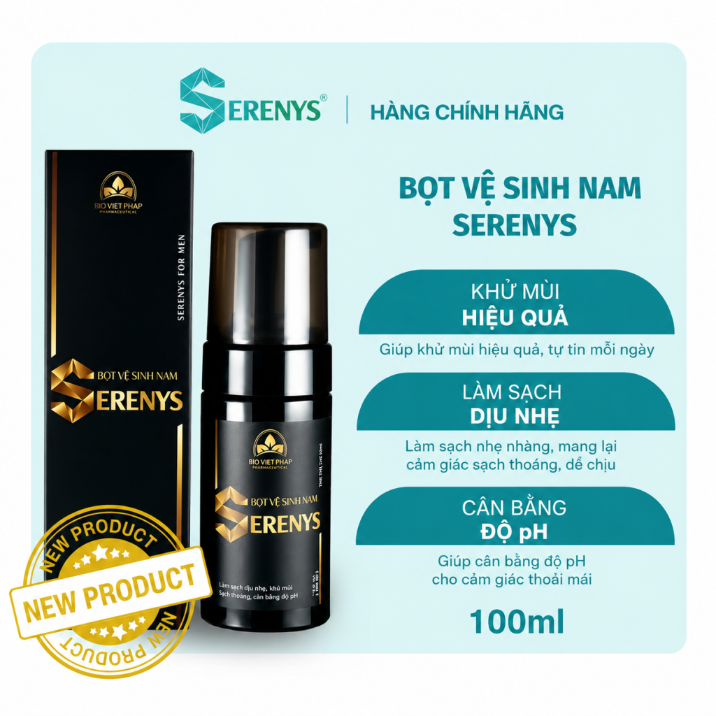 Bọt Vệ Sinh Nam Serenys 100ml: Review Và 5 Cách Dùng Đúng Bot Ve Sinh Nam Serenys